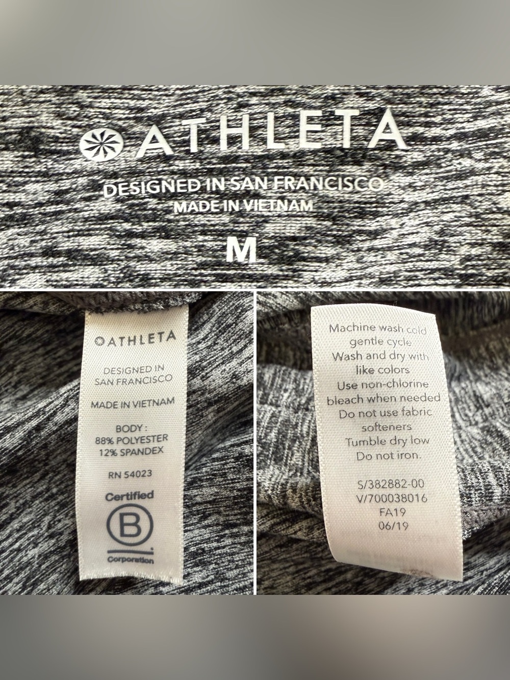 Athleta Gray Marl Face Cover Hoodie Techwear Running Pullover Medium - Picture 7 of 11